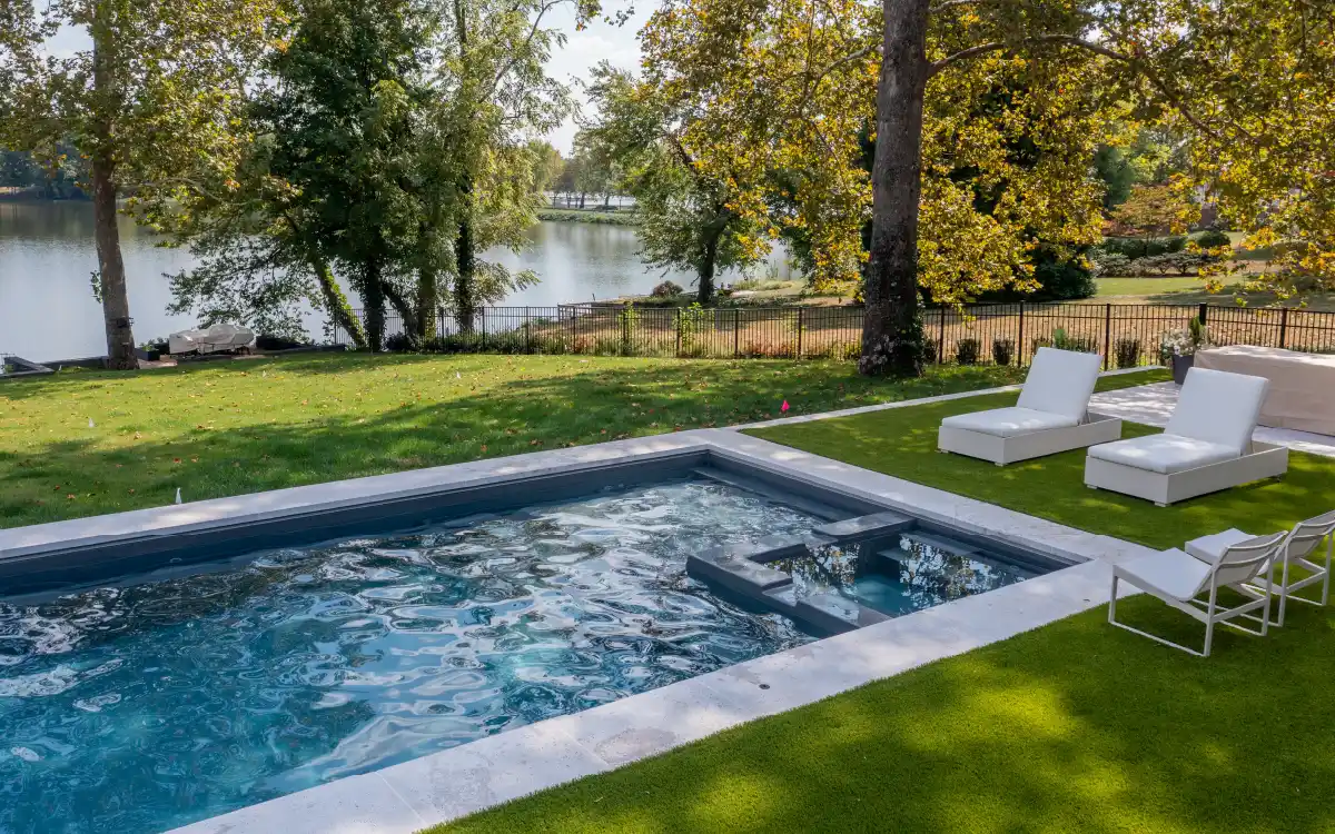 Fiberglass swimming pool installation in Columbus Ohio step #3: Professional pool installation