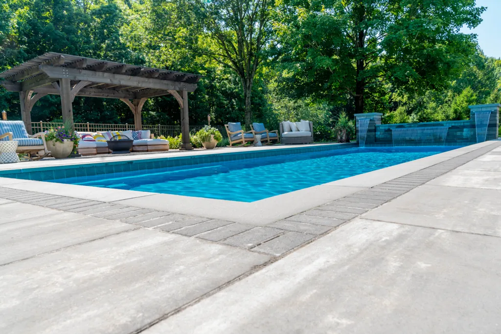Fiberglass-Pools-Leisure-Pools-Westchester-006 Inground fiberglass pool installed by Leisure Pools Westchester in Scarsdale , NY