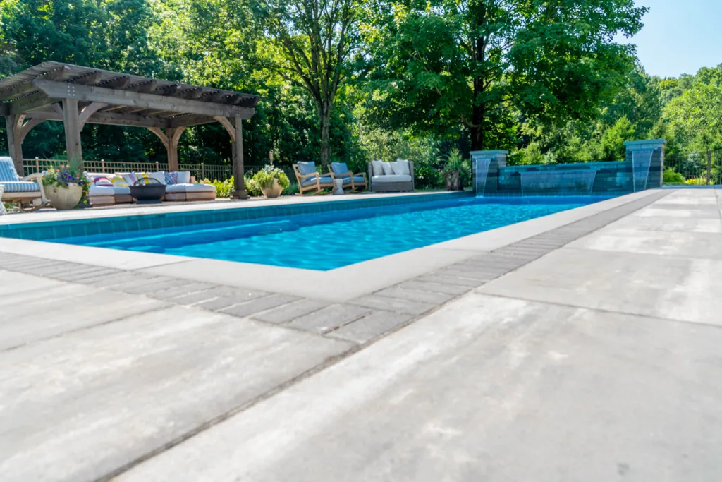 Fiberglass-Pools-Leisure-Pools-Westchester-007 Inground fiberglass pool installed by Leisure Pools Westchester in Rye , NY