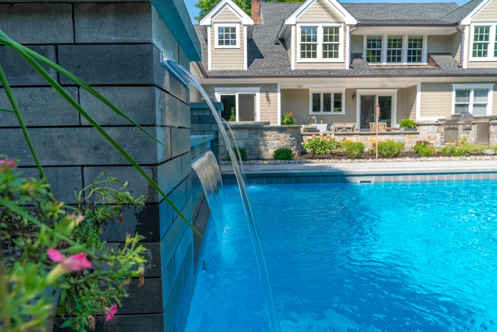 Fiberglass-Pools-Leisure-Pools-Westchester-008 Inground fiberglass pool installed by Leisure Pools Westchester in Pound Ridge , NY